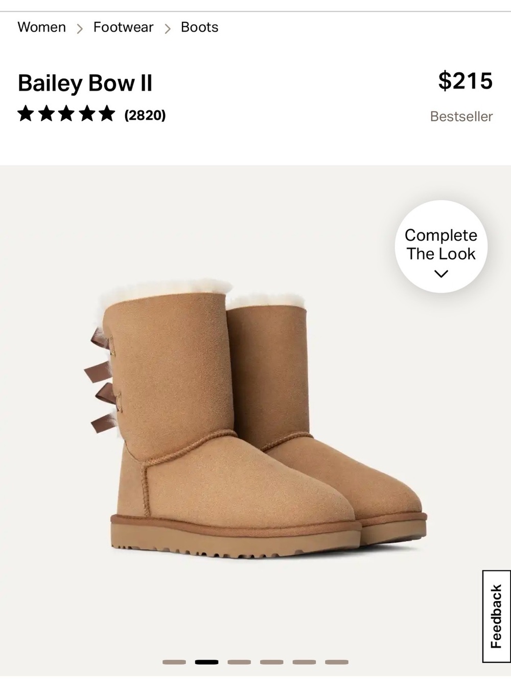 UGG Bailey Bow II Women's Chestnut Suede Shearling Boots